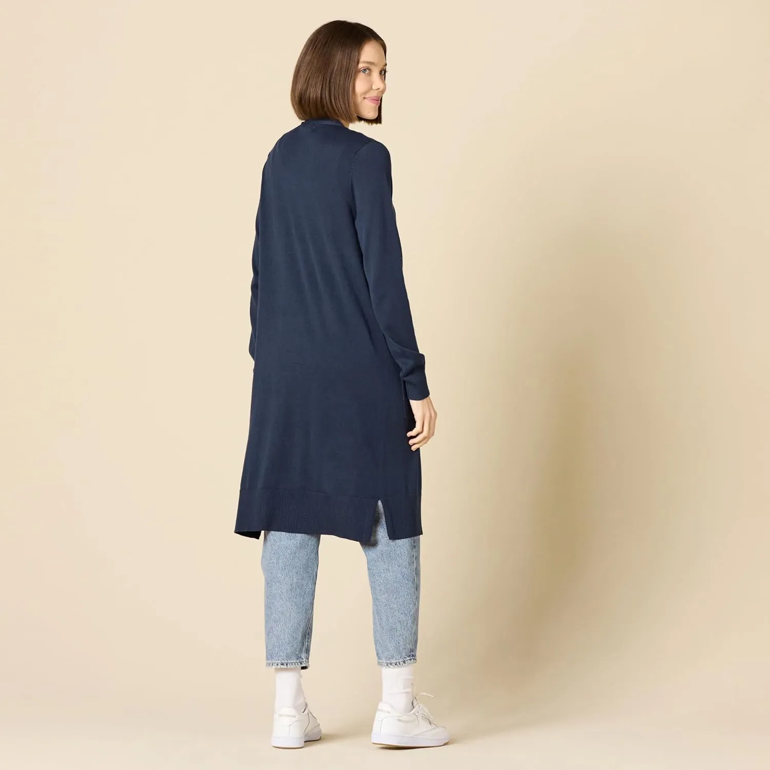 Amazon Essentials Women's Lightweight Longer Length Open-Front Long-Sleeve Cardigan Sweater (Available in Plus Size)