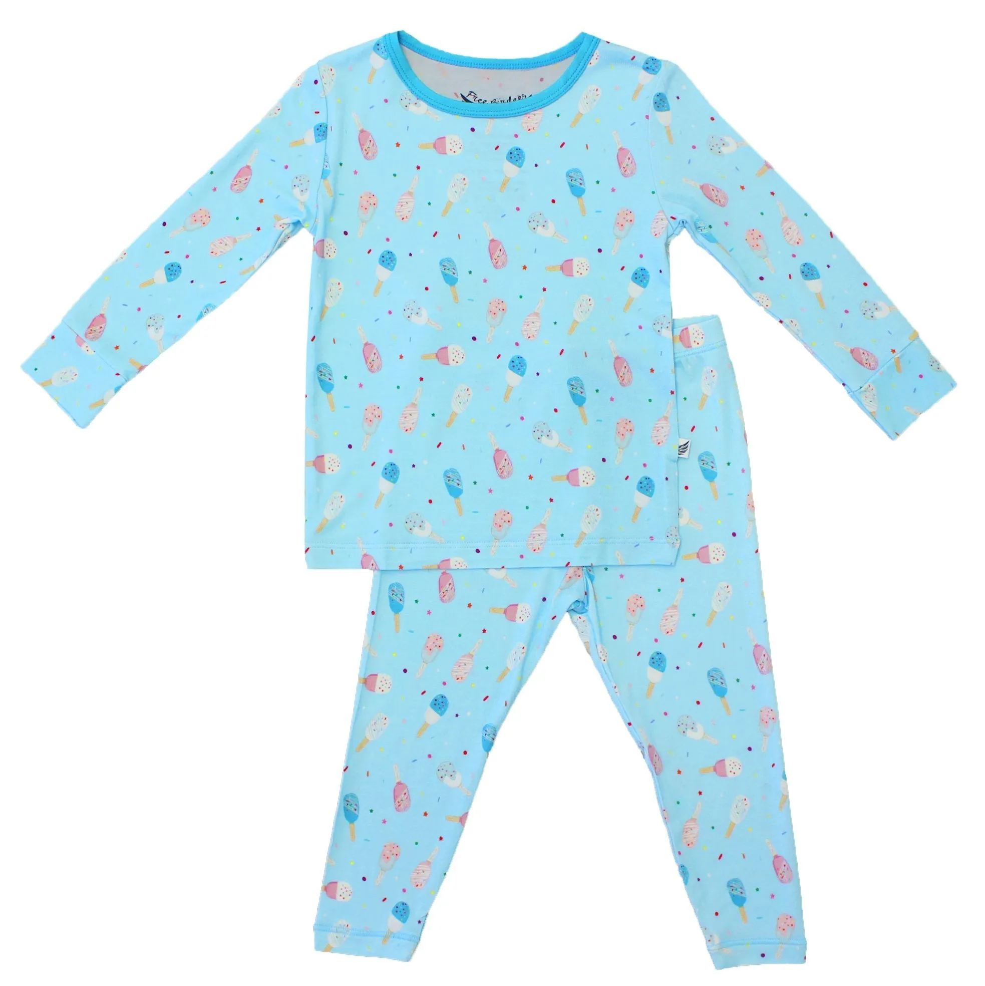 Aqua Popsicles Long Sleeve Pajama Set (6M-12Y)