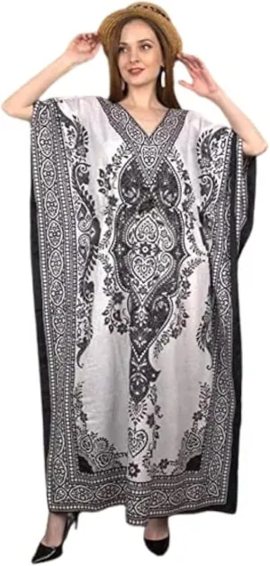 Art Of Creation Women Kaftan Dress Tunic Long Maxi Plus Size