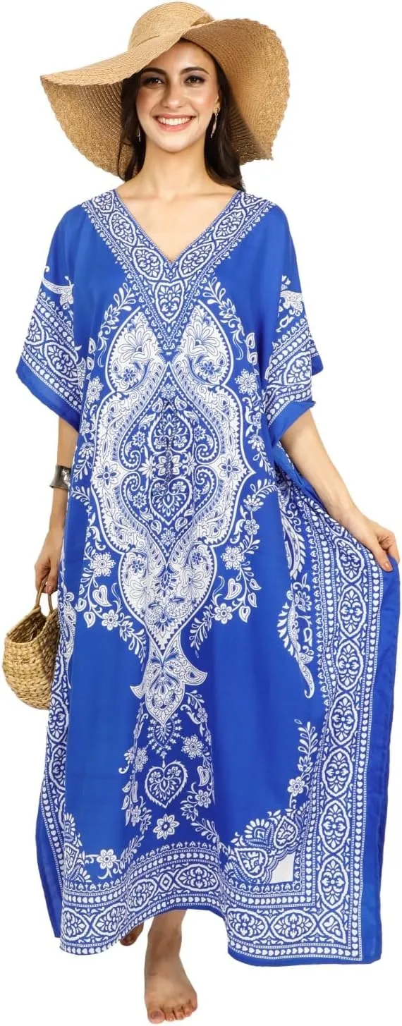 Art Of Creation Women Kaftan Dress Tunic Long Maxi Plus Size