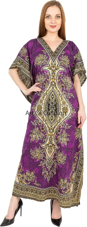 Art Of Creation Women Kaftan Dress Tunic Long Maxi Plus Size