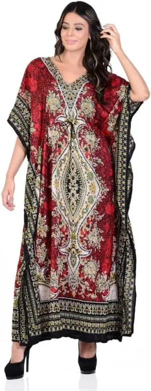 Art Of Creation Women Kaftan Dress Tunic Long Maxi Plus Size