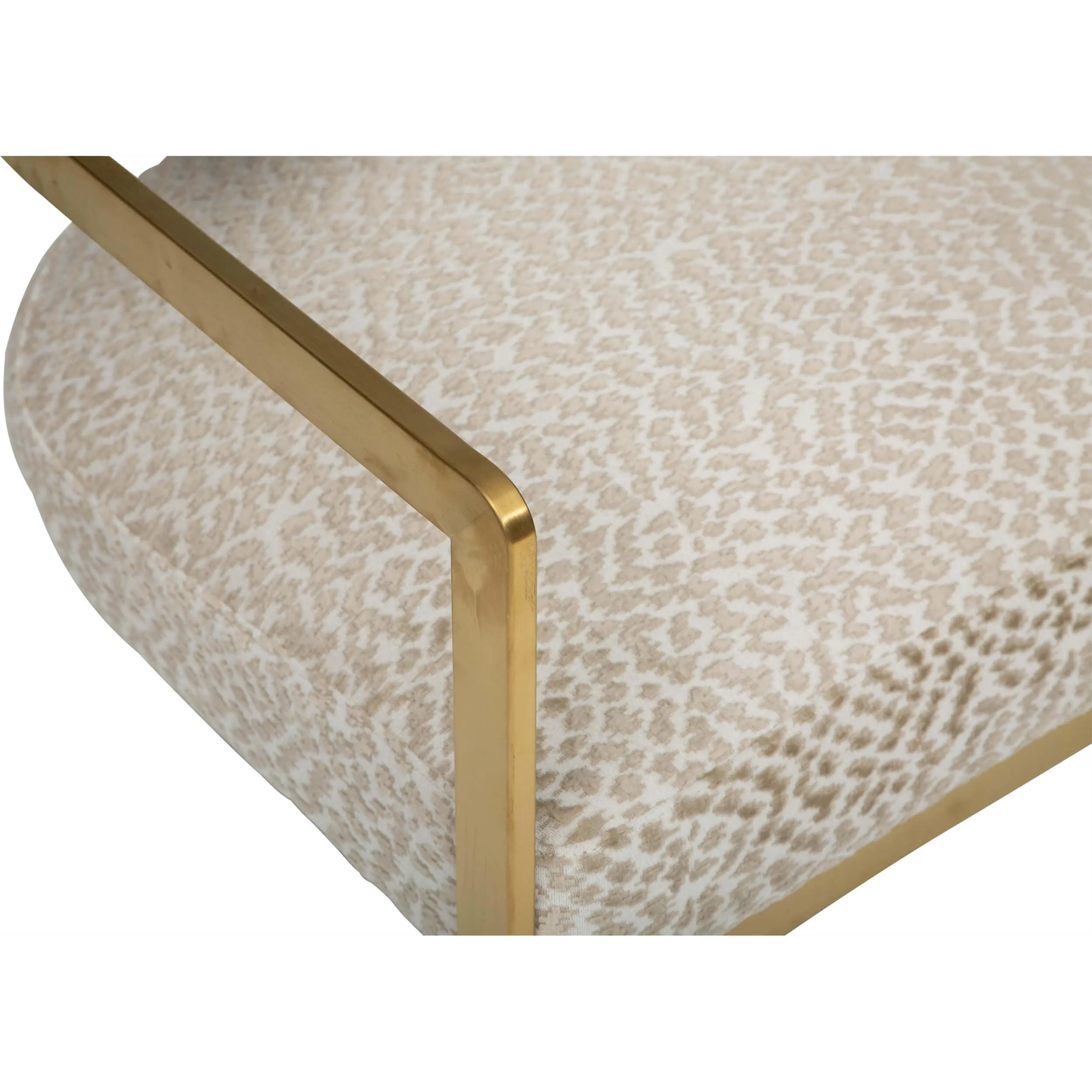 Athena Accent Chair, Cloud Beige/Brushed Gold