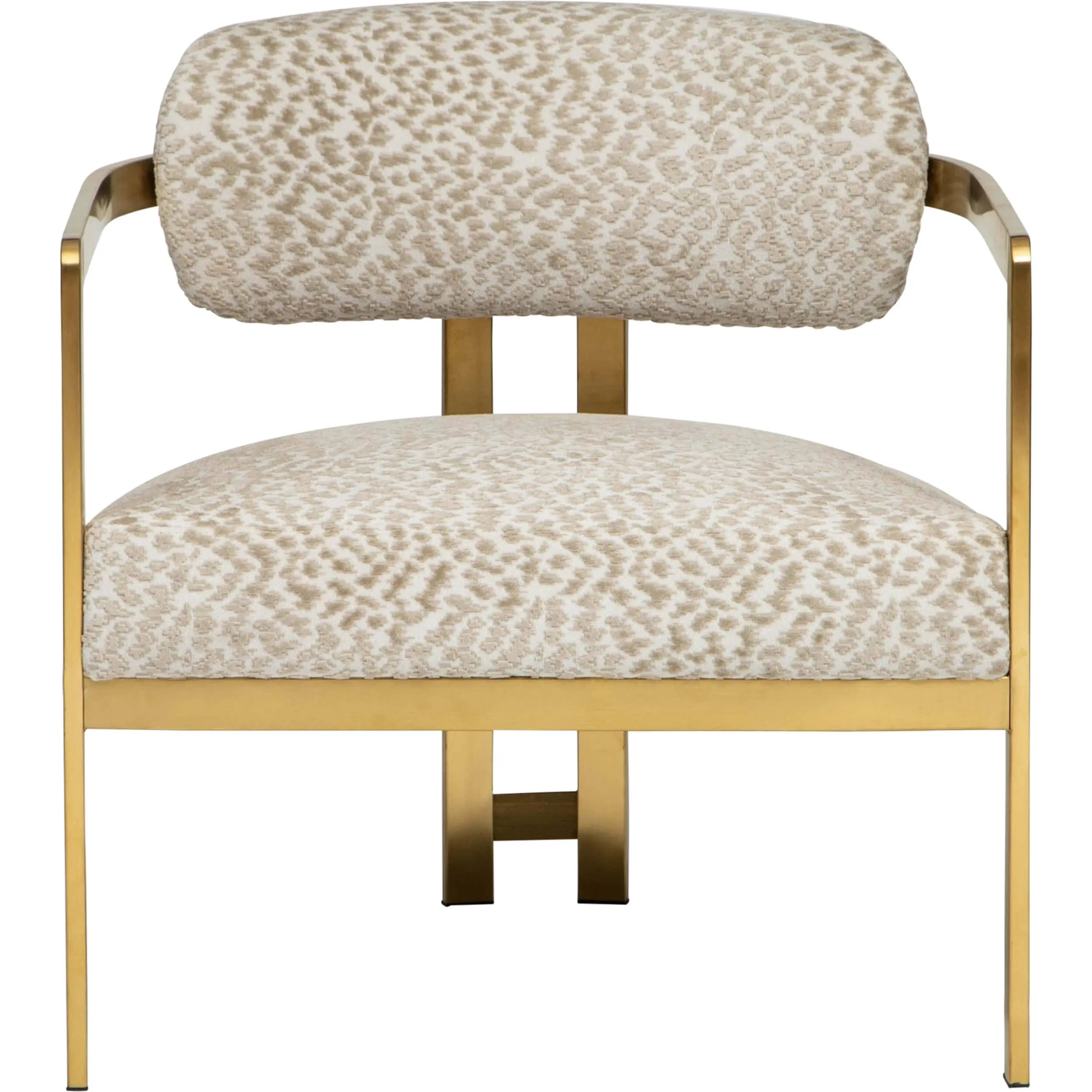 Athena Accent Chair, Cloud Beige/Brushed Gold