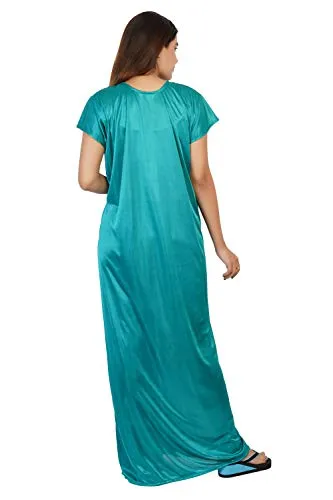 Bee Smart Nighty for Women & Girls Nightwear, Sexy Night, Satin Nightwear Nighty Maxi (Size: M,L) (Medium, Green)