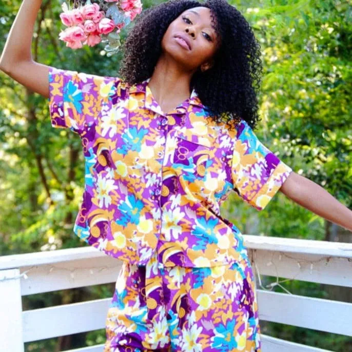 Blossom Beauty (Purple) Pajama Set