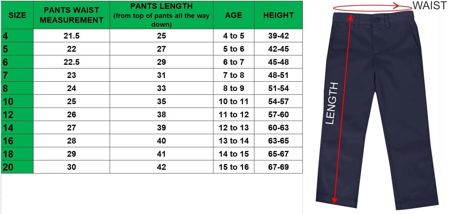 Boys Super Stretch School Uniform Pants