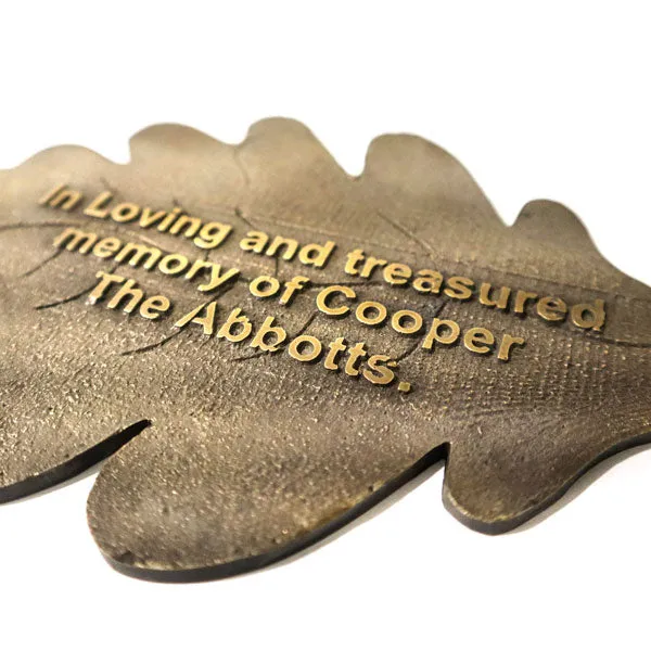 Brass Leaf Design Plaque Plate BLDP01