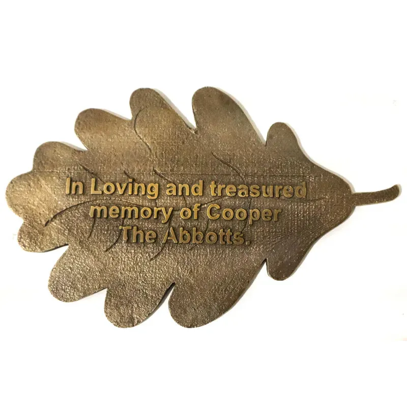 Brass Leaf Design Plaque Plate BLDP01