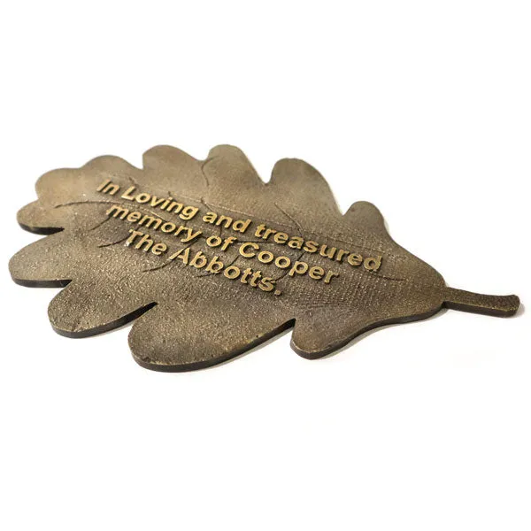 Brass Leaf Design Plaque Plate BLDP01