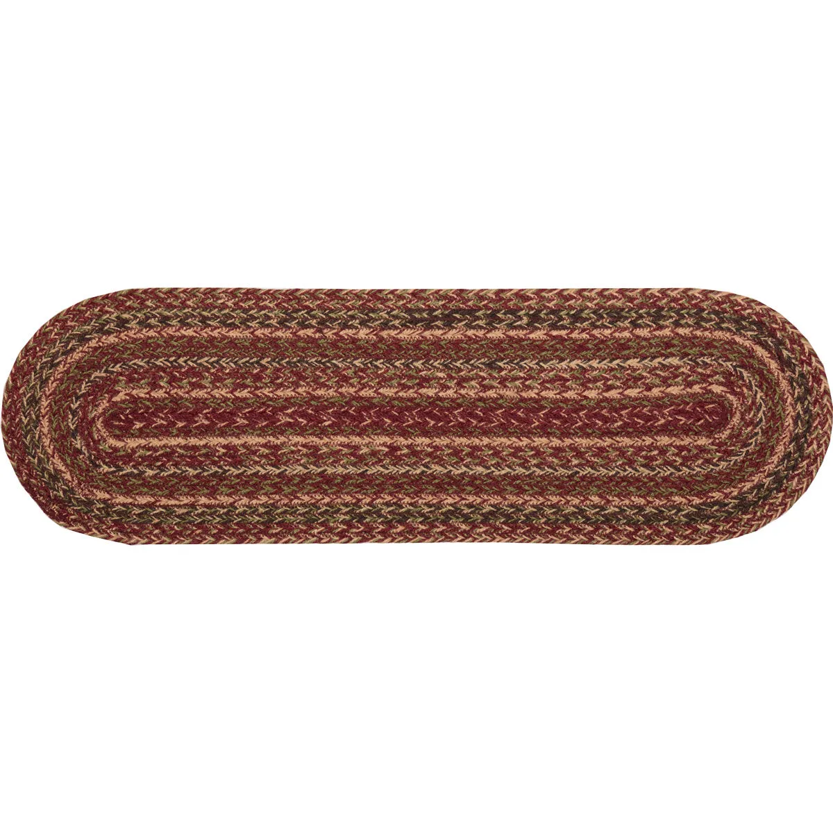 Cider Mill Jute Stair Tread Oval Latex 8.5x27