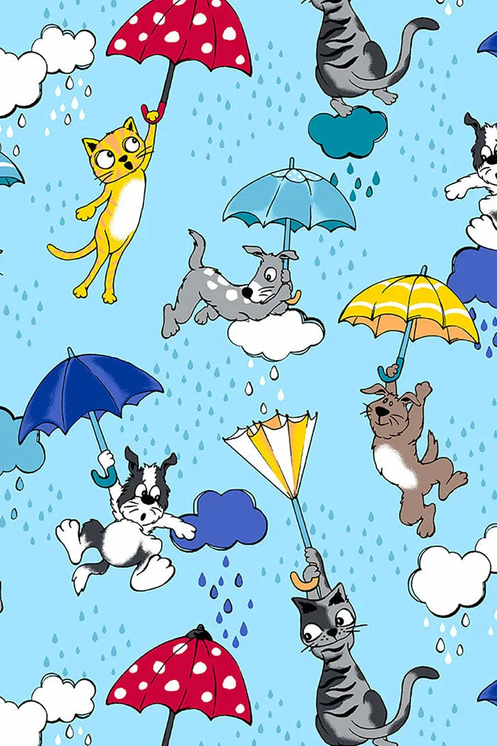 CK678 Rainy Day Paws Cherokee Print Scrub Top