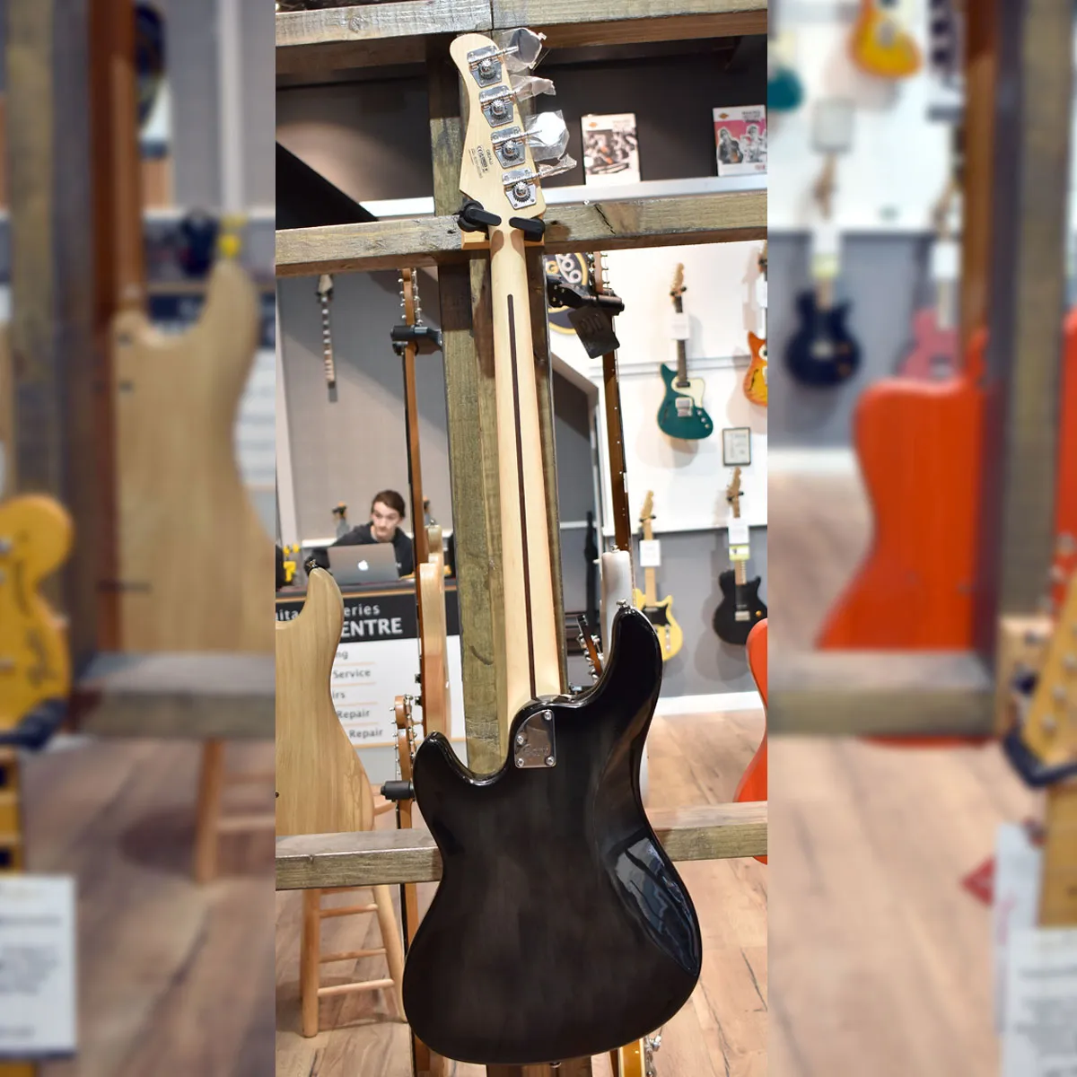 Cort GB24JJ Trans Black Electric Bass Guitar