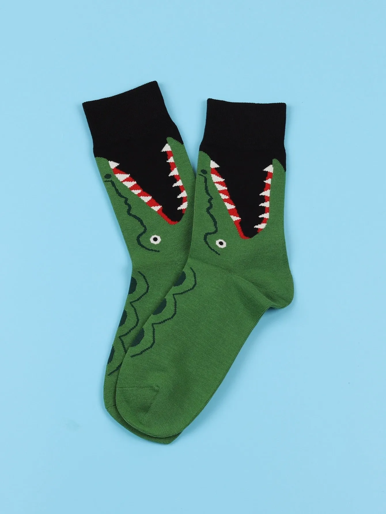 Crocodile Alligator Crew Socks Funny Socks for Men Novelty Socks Funky Socks