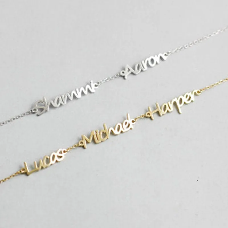 Custom 3 Name Bracelet, Personalized Name Bracelet, Customize Your Bracelet, Custom Any Name, Bracelet, Name Gift Jewelry - Gold Silver Rose