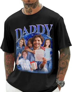 Custom Dad Shirts for Men, Personalized Dad T-Shirt with Kids Name, Customized Father's Day Birthday Gifts, Made in USA