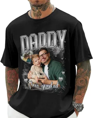 Custom Dad Shirts for Men, Personalized Dad T-Shirt with Kids Name, Customized Father's Day Birthday Gifts, Made in USA