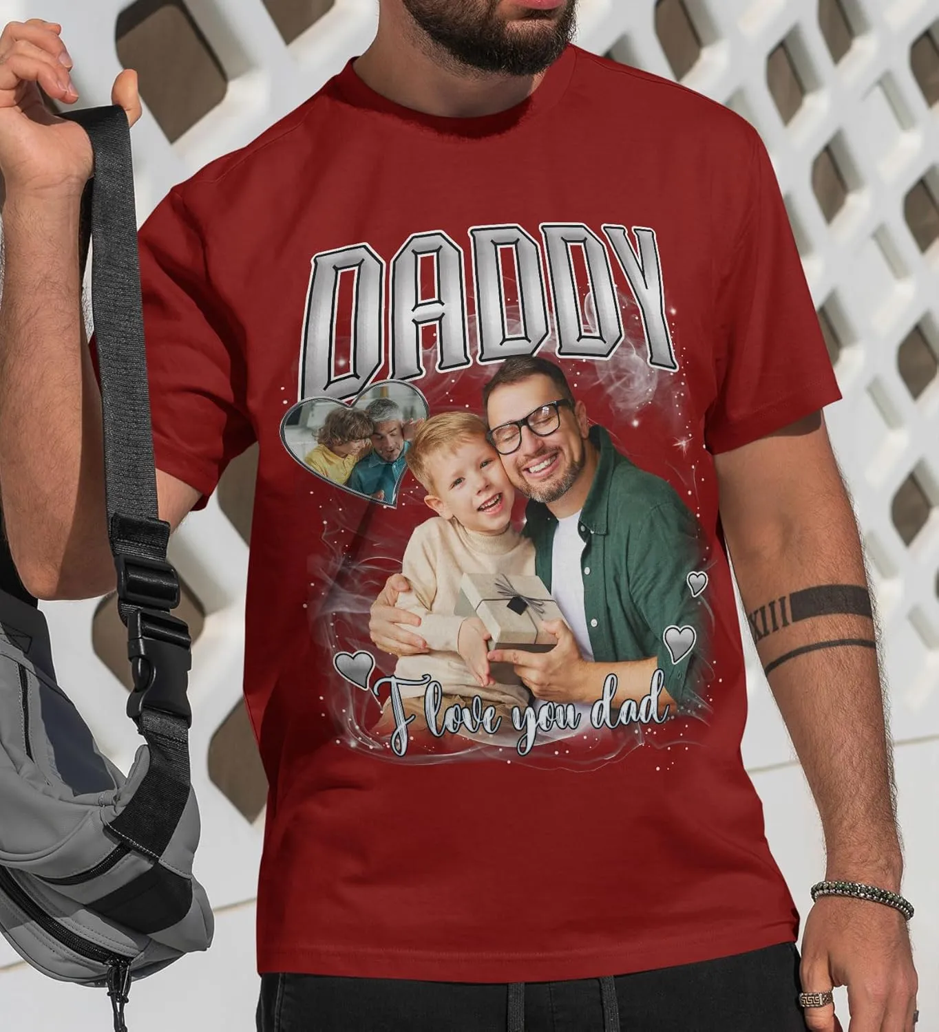 Custom Dad Shirts for Men, Personalized Dad T-Shirt with Kids Name, Customized Father's Day Birthday Gifts, Made in USA