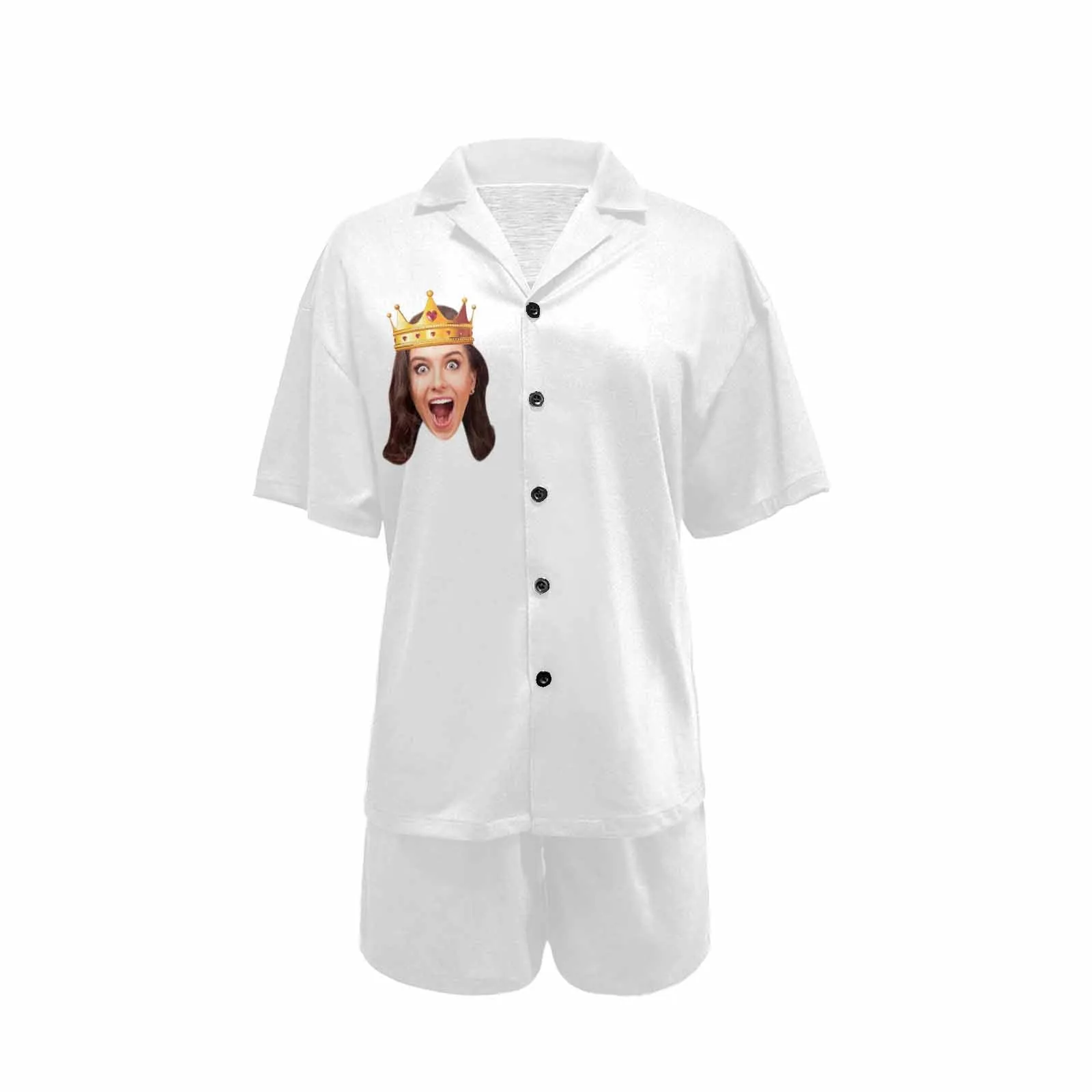 Custom Face&Name Sleepwear Pajamas Personalized Bride Women's V-Neck Short Pajama Set Wedding Party bridesmaids Pjs Set