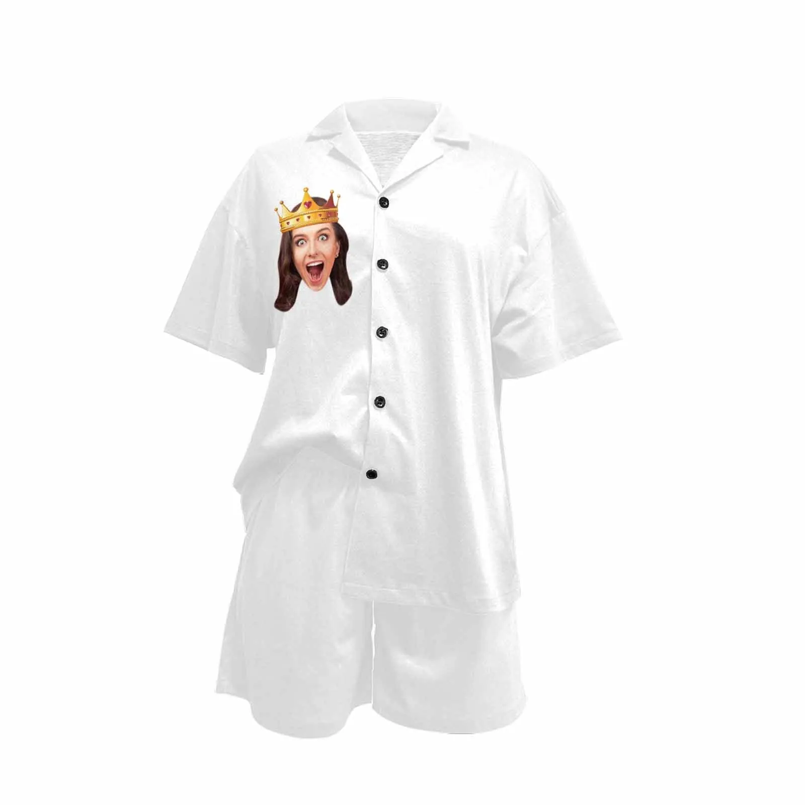 Custom Face&Name Sleepwear Pajamas Personalized Bride Women's V-Neck Short Pajama Set Wedding Party bridesmaids Pjs Set