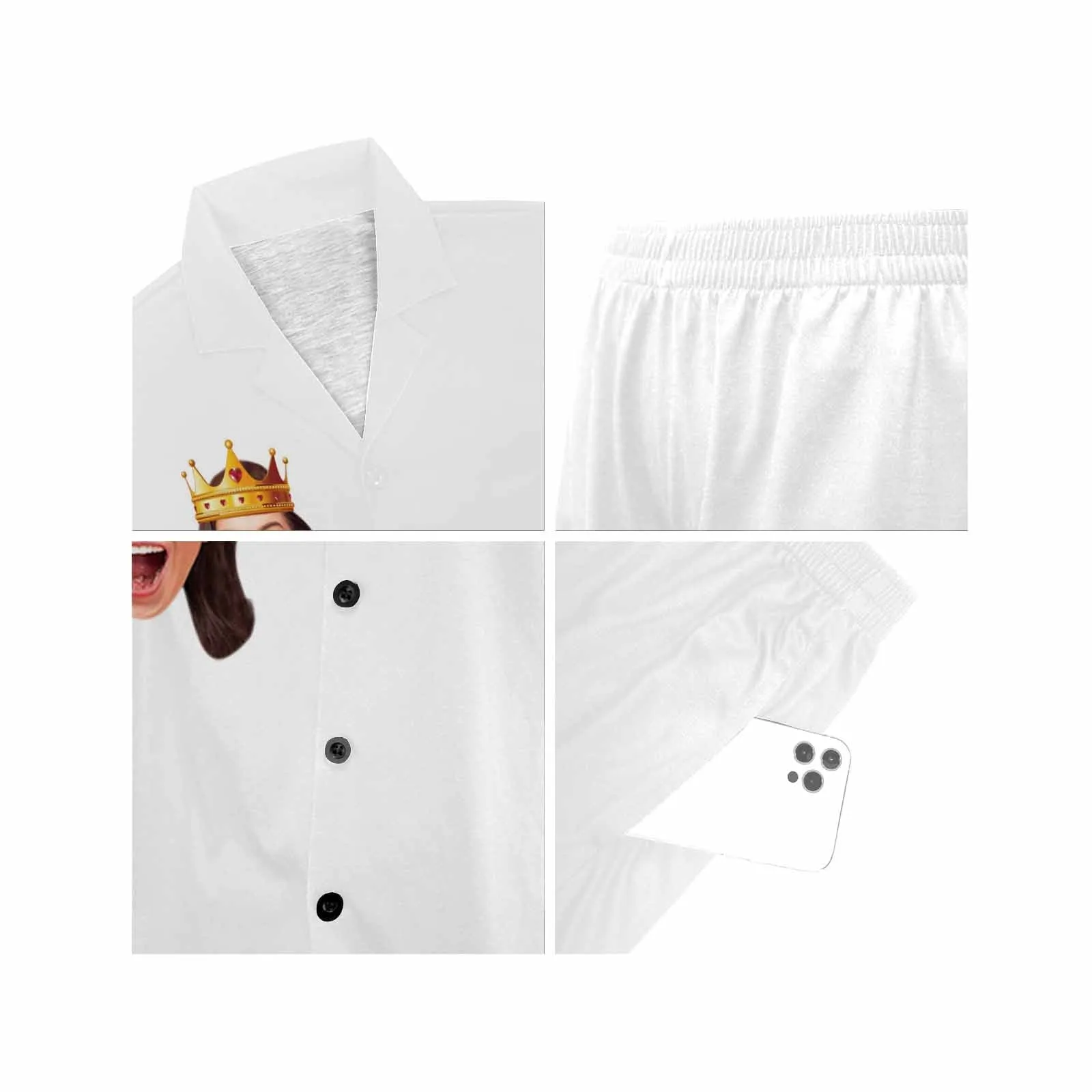 Custom Face&Name Sleepwear Pajamas Personalized Bride Women's V-Neck Short Pajama Set Wedding Party bridesmaids Pjs Set