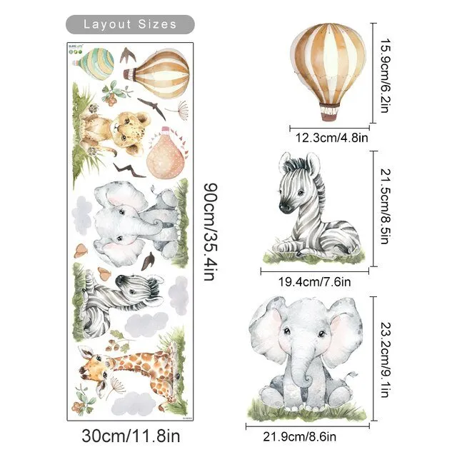 Cute Rainforest Nursery Sticker