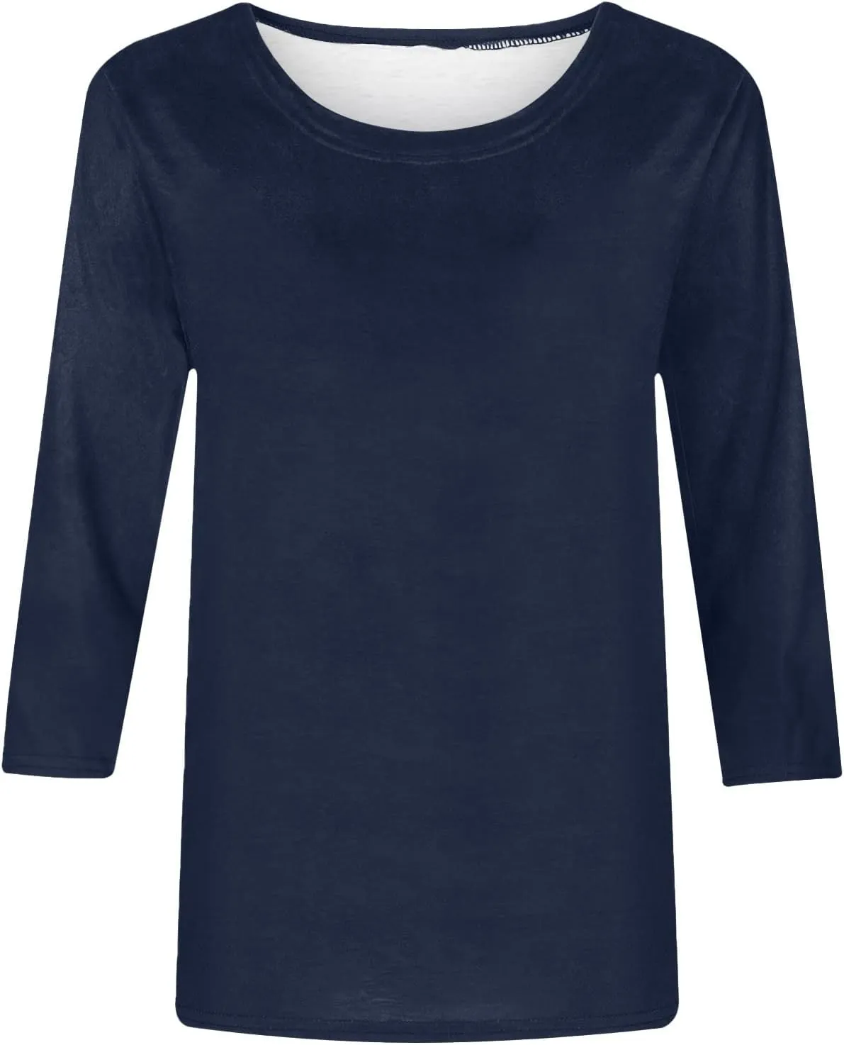 DASAYO Womens 3/4 Sleeve Shirts Crewneck Shinny Sequin Print Fashion 2024 Loose Fit Plus Size Glitter Tops for Women