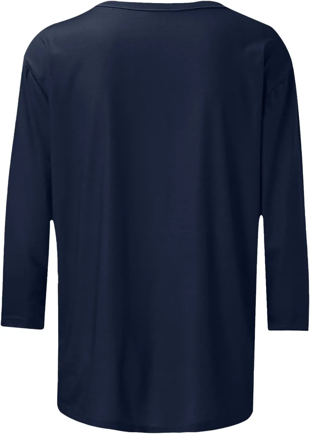 DASAYO Womens 3/4 Sleeve Shirts Crewneck Shinny Sequin Print Fashion 2024 Loose Fit Plus Size Glitter Tops for Women