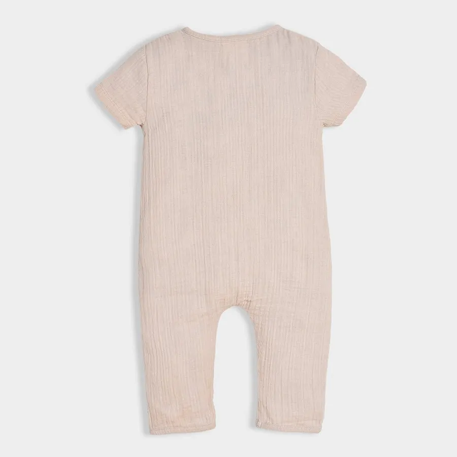 Dinomite Muslin Sleep Suit Beige