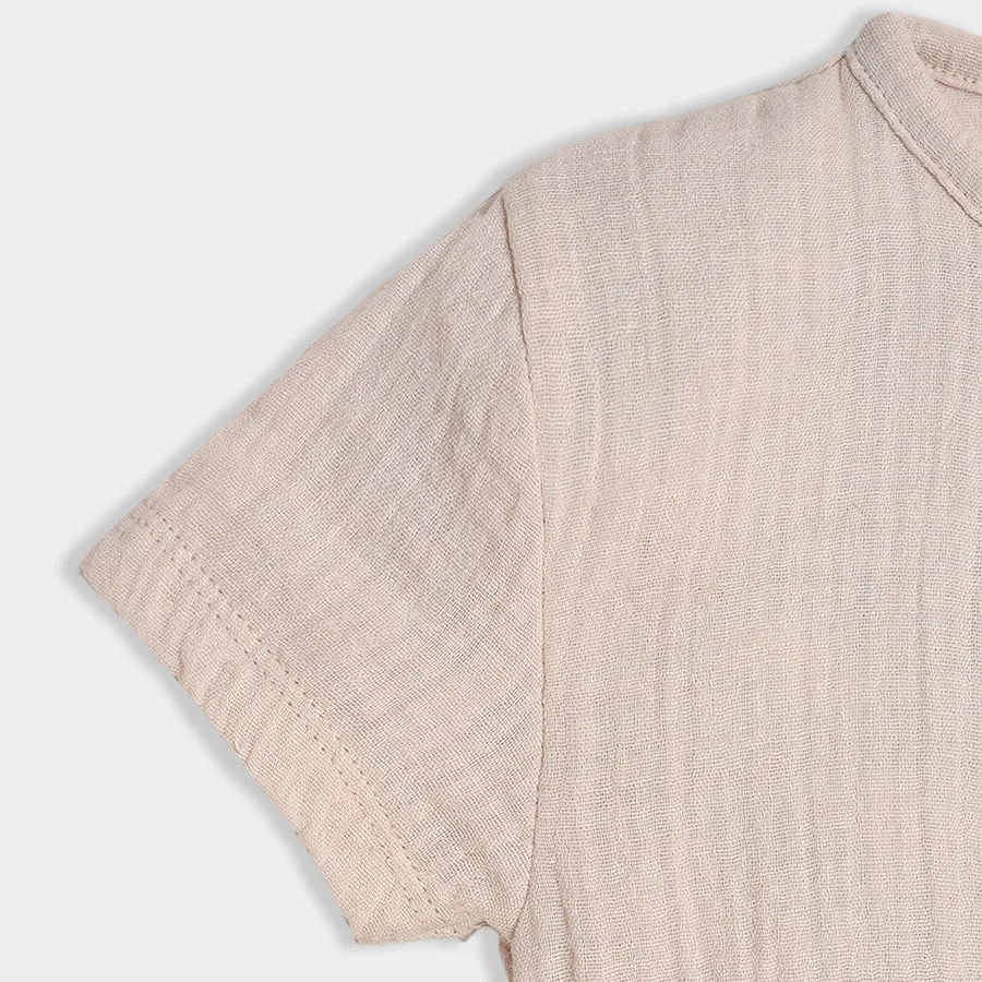 Dinomite Muslin Sleep Suit Beige