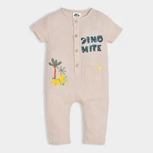 Dinomite Muslin Sleep Suit Beige