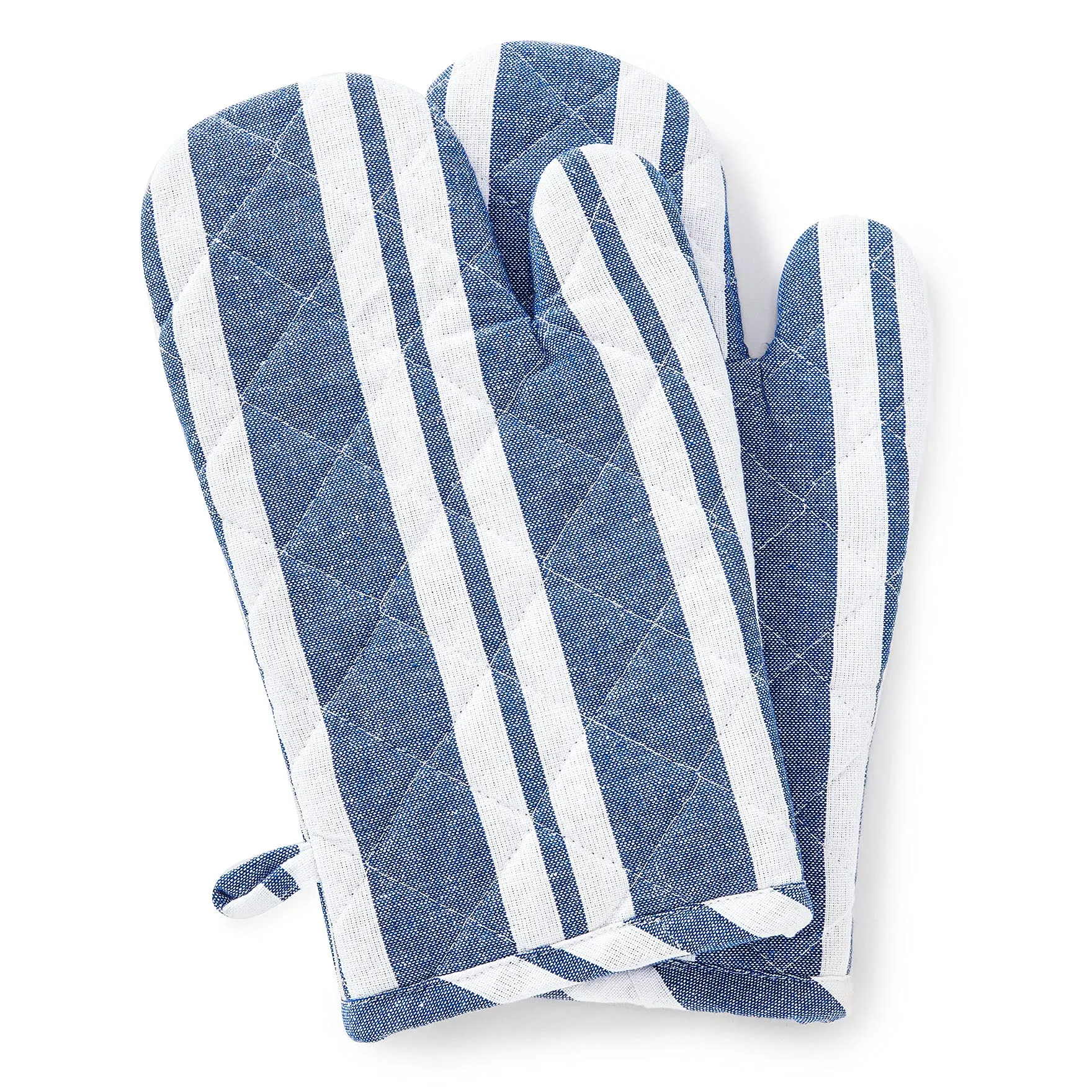 Encasa Homes Extra Long 35 cm Microwave Oven Gloves Mitts (2 pcs) for Kitchen Cooking - Daisy Grey - Heat Resistant, Thick & Safe, Protection of Hands from Hot Utensils, Gas Flame, Grill, Barbecue