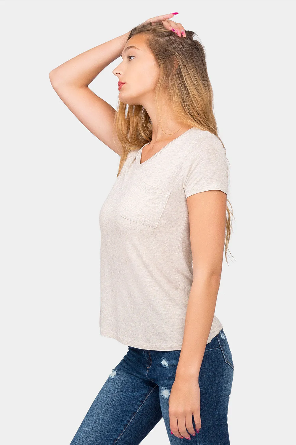 Essential V-Neck Jersey T-Shirt
