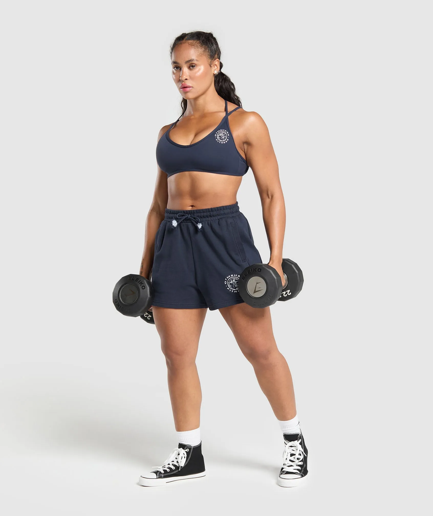 Gymshark Legacy Cotton Shorts - Heavy Blue