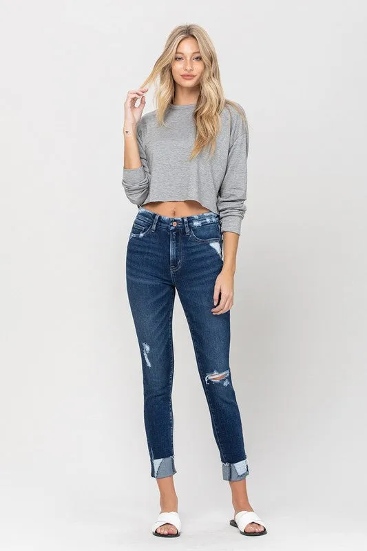 High Rise Distressed Clean Cut Skinny Jeans *Online Only*