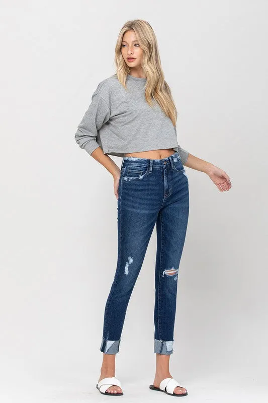 High Rise Distressed Clean Cut Skinny Jeans *Online Only*