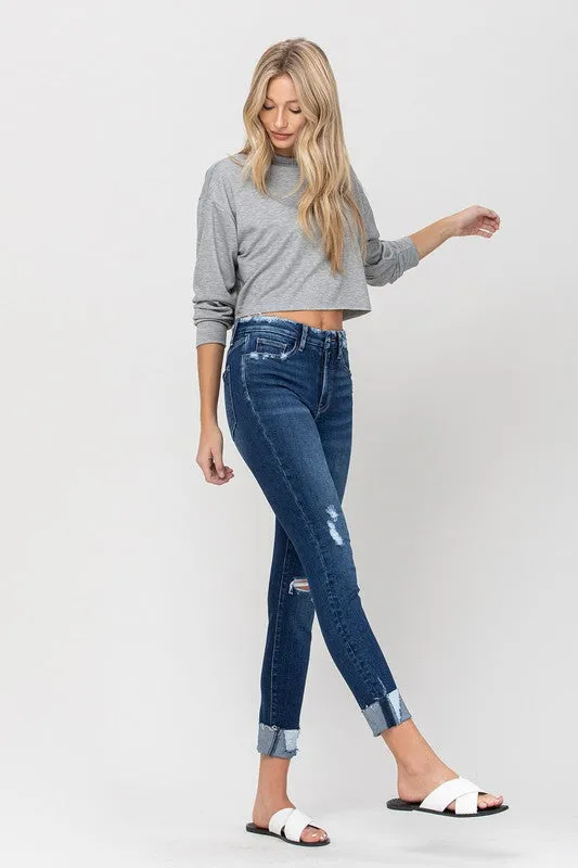 High Rise Distressed Clean Cut Skinny Jeans *Online Only*