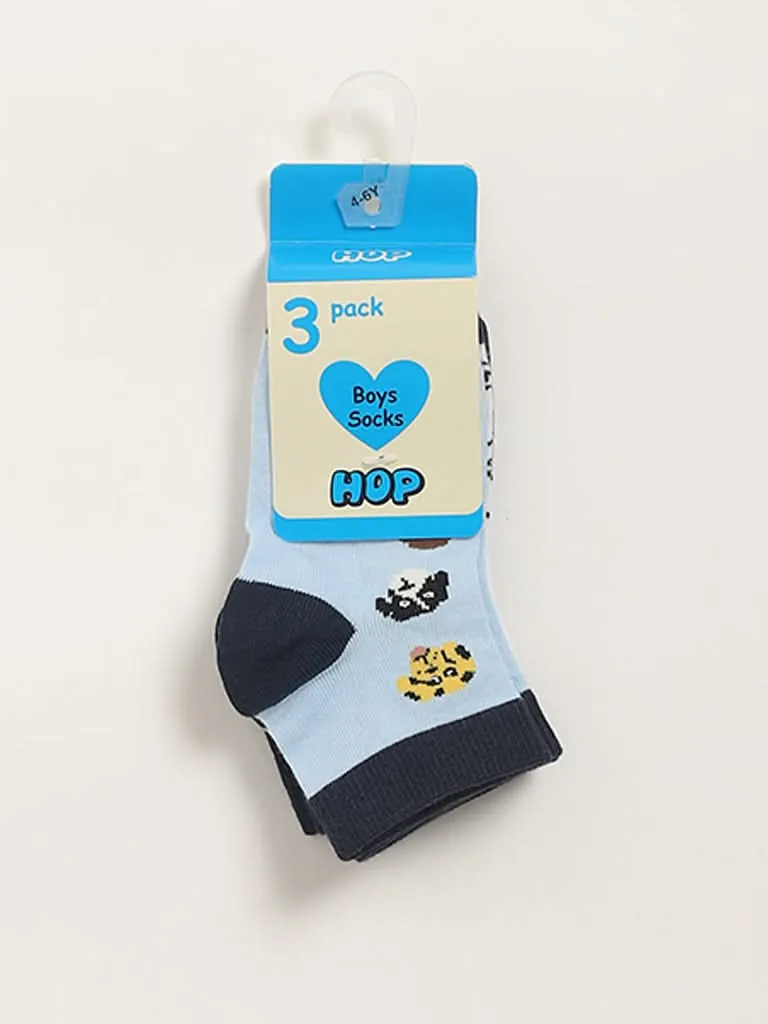 HOP Kids Multicolor Socks - Pack of 3