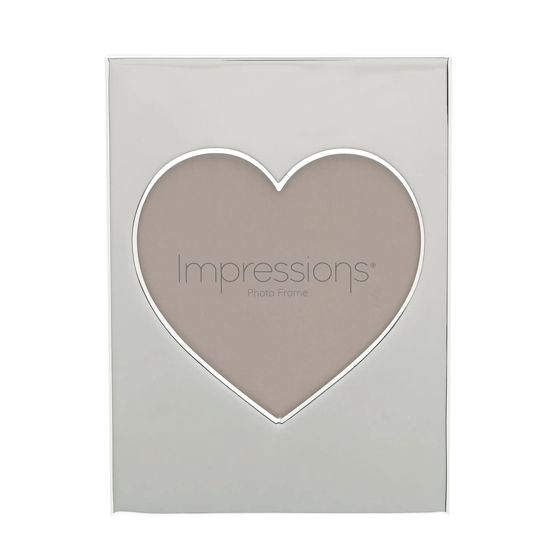 Impressions Heart Aperture Metal Plated Frame