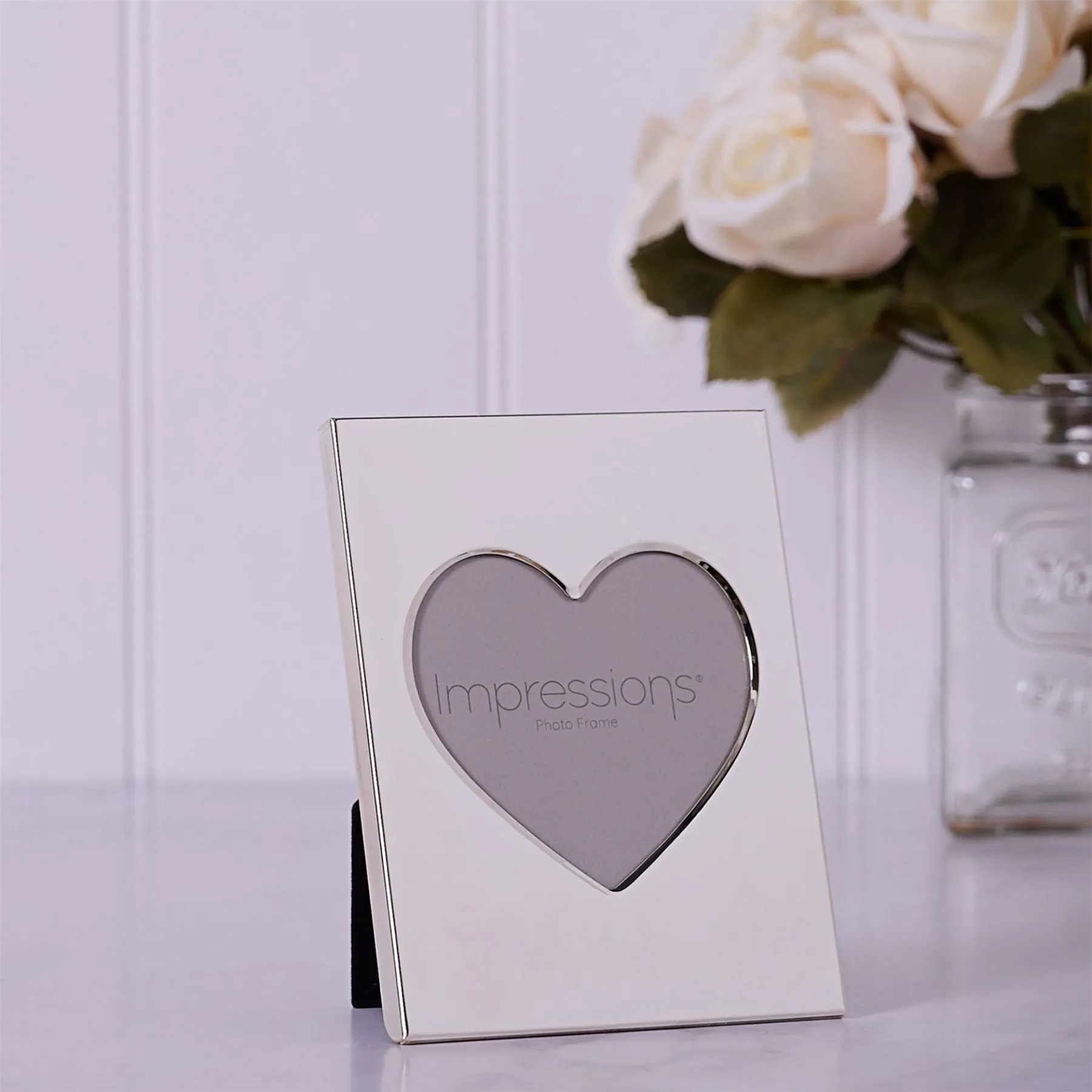 Impressions Heart Aperture Metal Plated Frame