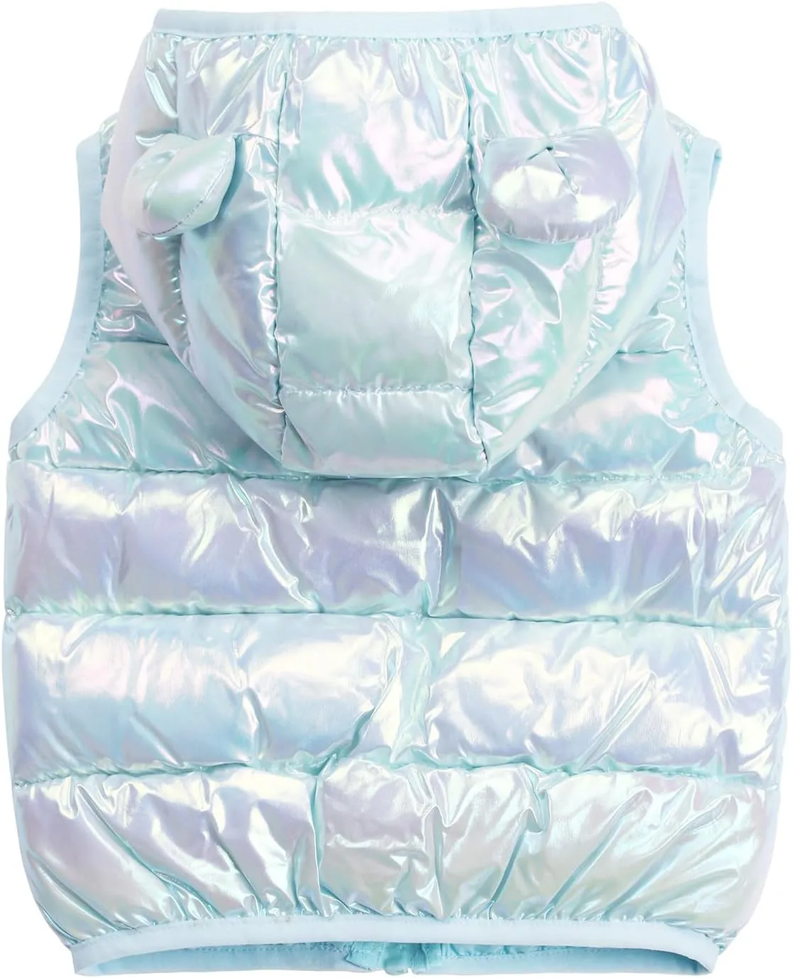 JESKIDS Girls Boys Puffer Vest Hooded Warm Outerwear with Zipper Lightweight Sleeveless Outfit