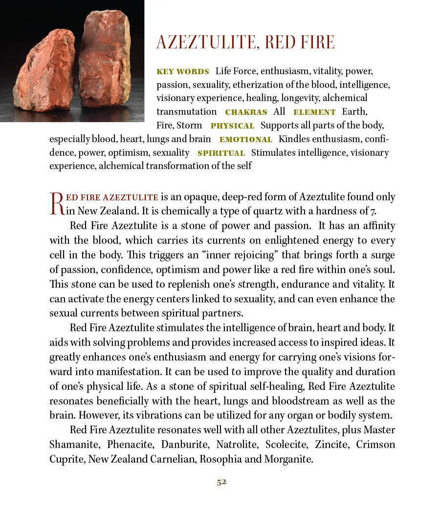 Large Rare Red Fire Azeztulite Altar Stone