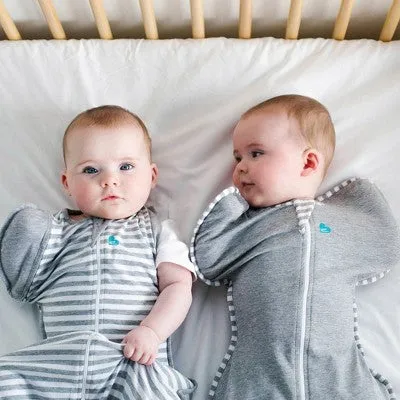 Love To Dream Swaddle UP Transition Bag Adaptive Original Swaddle Wrap - Gray Stripe - L