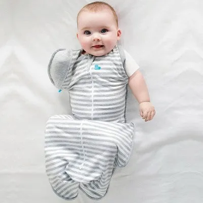 Love To Dream Swaddle UP Transition Bag Adaptive Original Swaddle Wrap - Gray Stripe - L