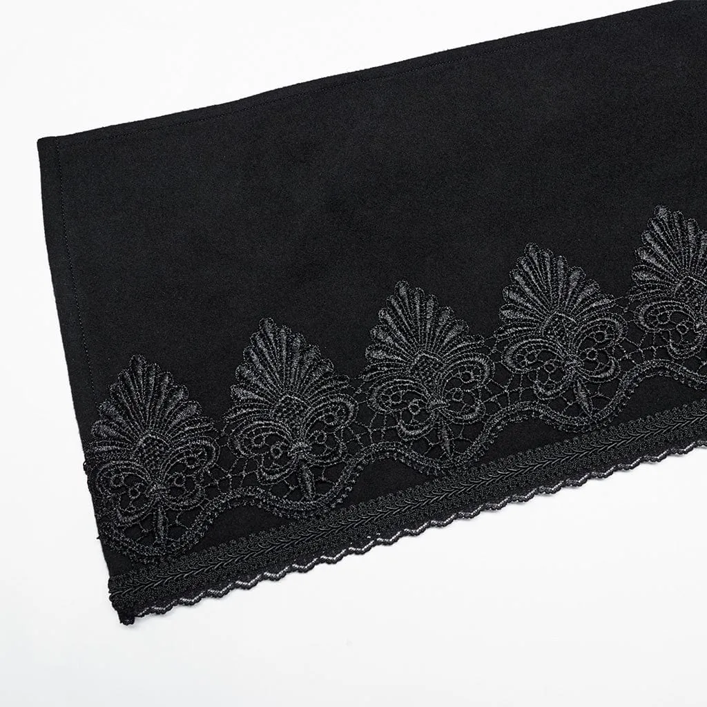 Men's Gothic Floral Embroidered Split Cloak