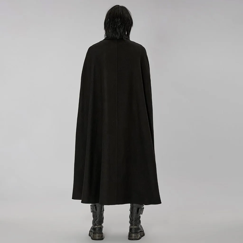 Men's Gothic Floral Embroidered Split Cloak