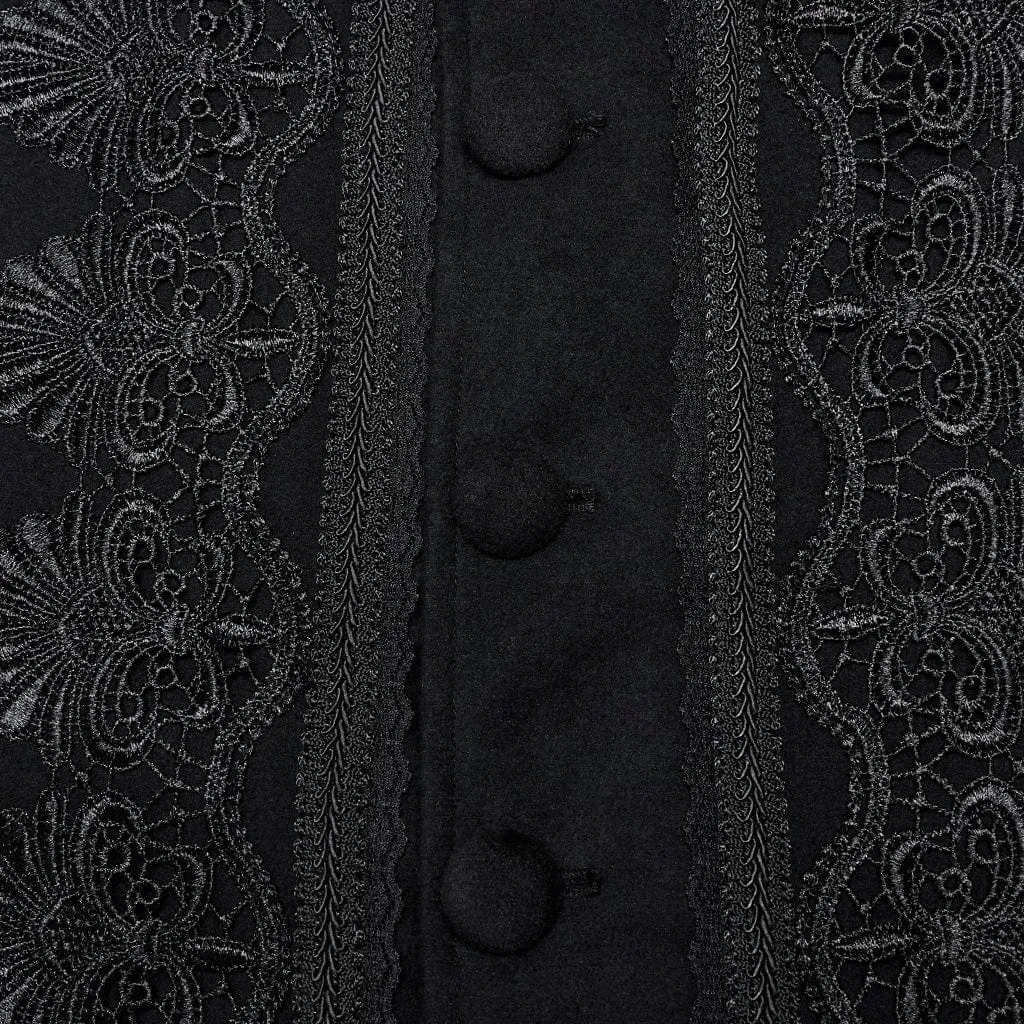 Men's Gothic Floral Embroidered Split Cloak