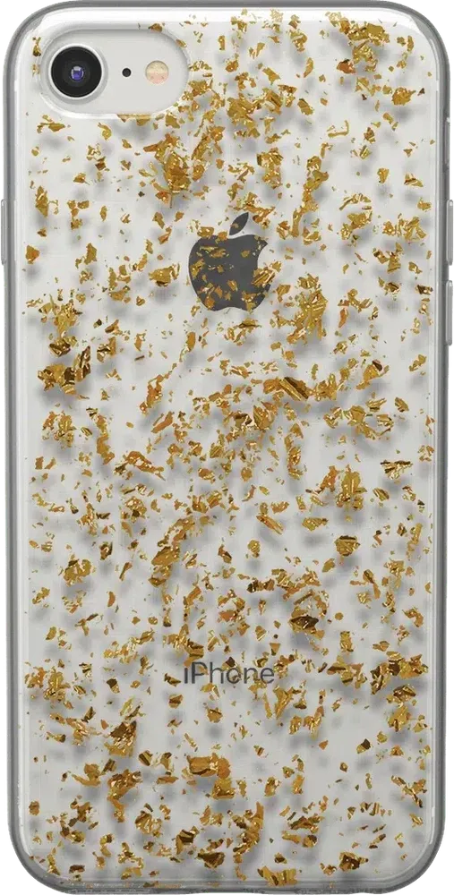 Morning Sparkle | Rose and Gold Flaked Clear Case