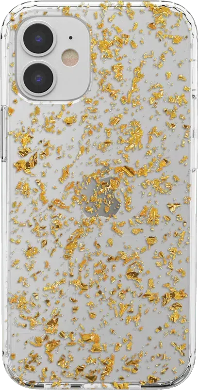 Morning Sparkle | Rose and Gold Flaked Clear Case