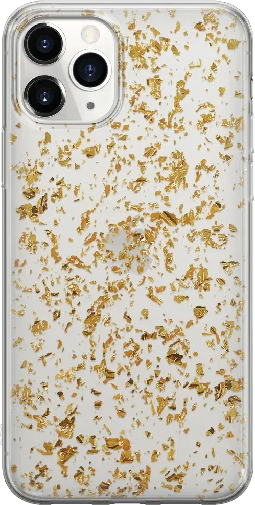 Morning Sparkle | Rose and Gold Flaked Clear Case